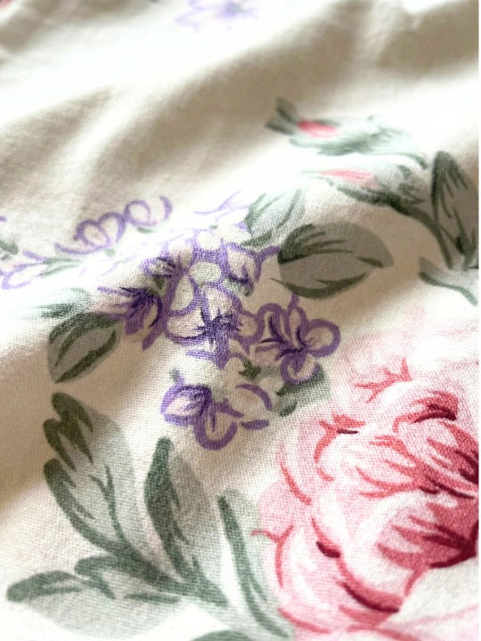 Komplet Pościeli Bawełnianej Dwustronnej 3-częściowej w Kokardki Kwiaty