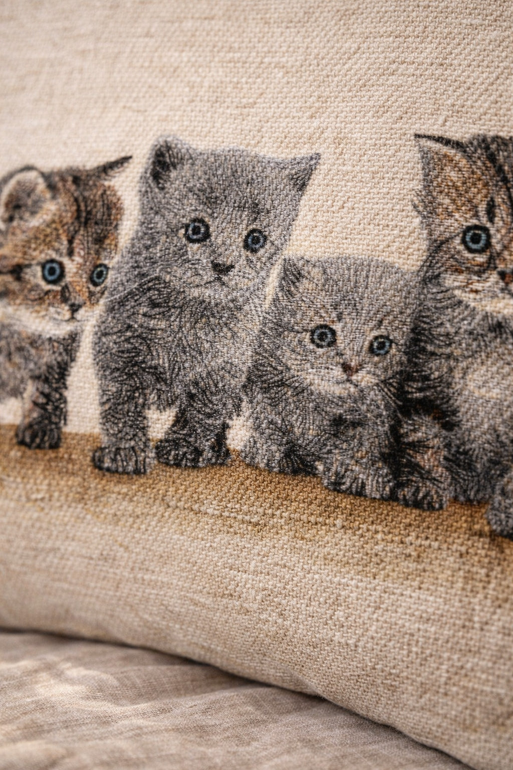 Poszewka Dekoracyjna Na Poduszkę Gobelinowa 42x42 cm Kotki