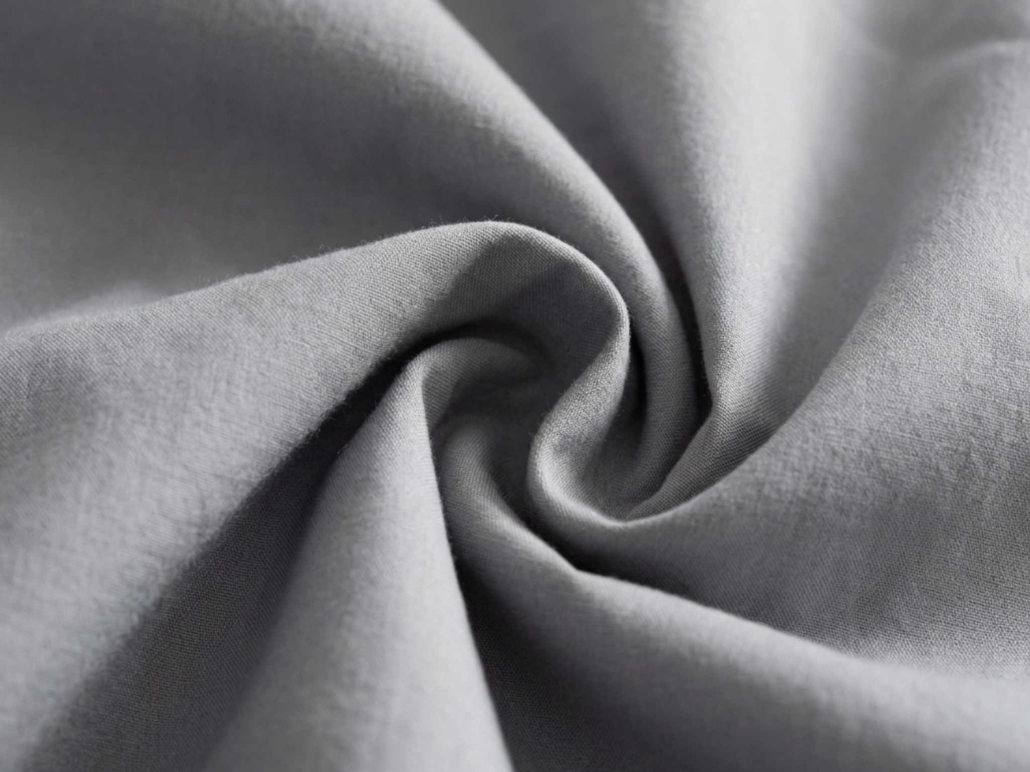 Komplet Pościeli Bawełnianej 3-częściowej Szarej Gładkiej