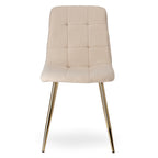 Krzesło boucle BEIGE GOLD TEDDY beżowe