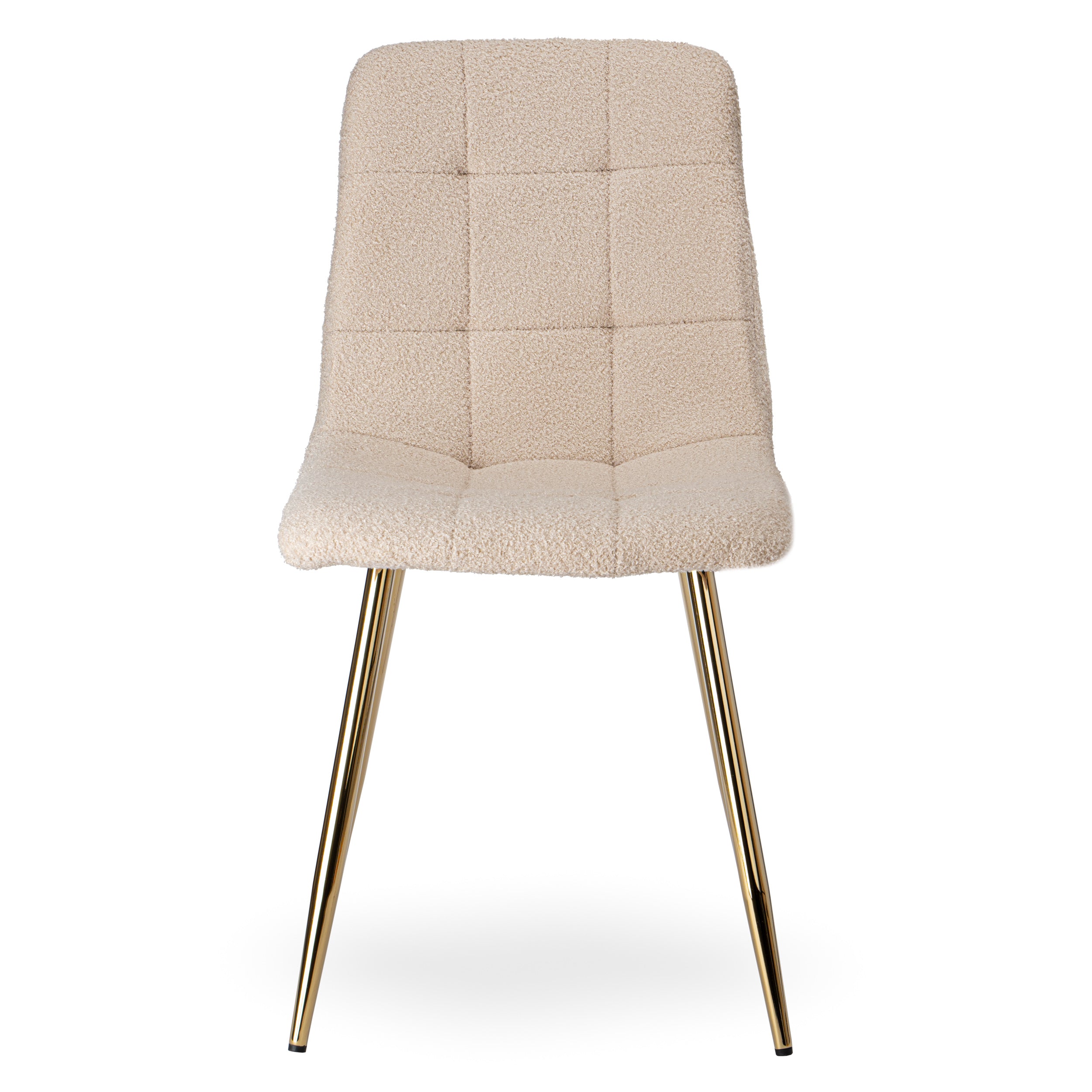 Krzesło boucle BEIGE GOLD TEDDY beżowe