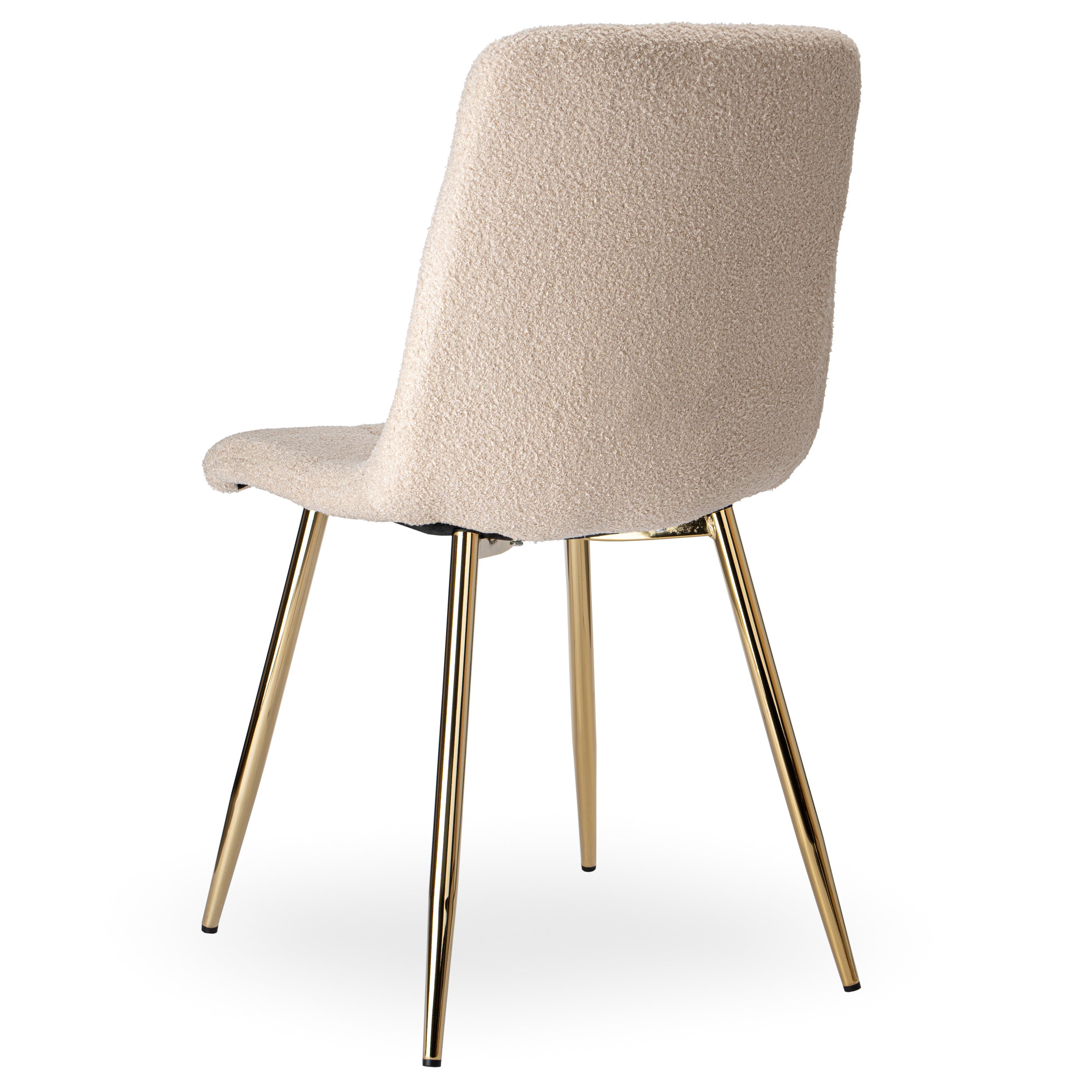 Krzesło boucle BEIGE GOLD TEDDY beżowe