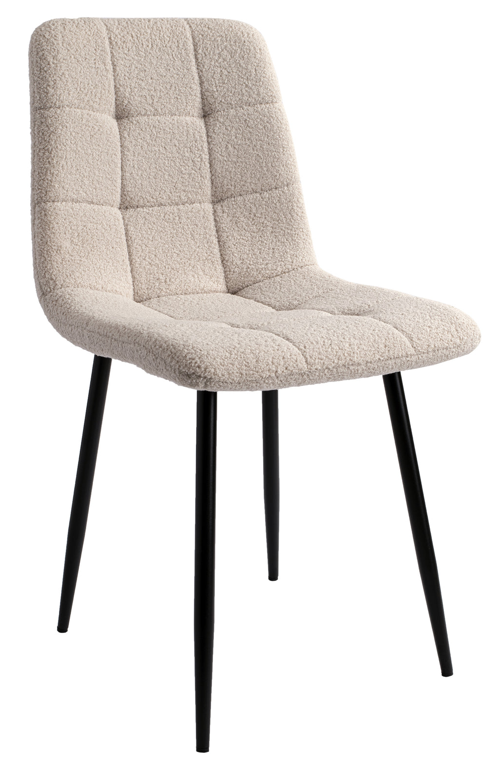 Krzesło boucle BEIGE BLACK TEDDY beżowe
