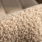 Krzesło boucle BEIGE BLACK TEDDY beżowe