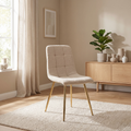 Krzesło boucle BEIGE GOLD TEDDY beżowe