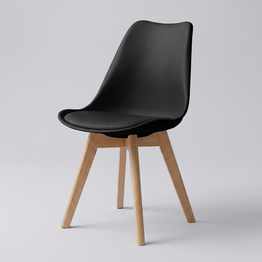 Krzesło loftowe skandi WOOD'n'BLACK czarne