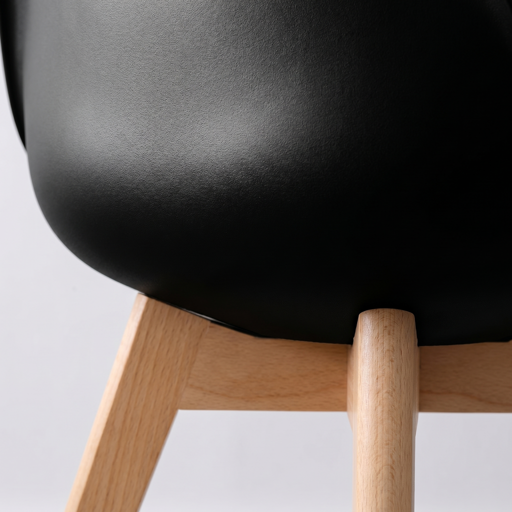 Krzesło loftowe skandi WOOD'n'BLACK czarne