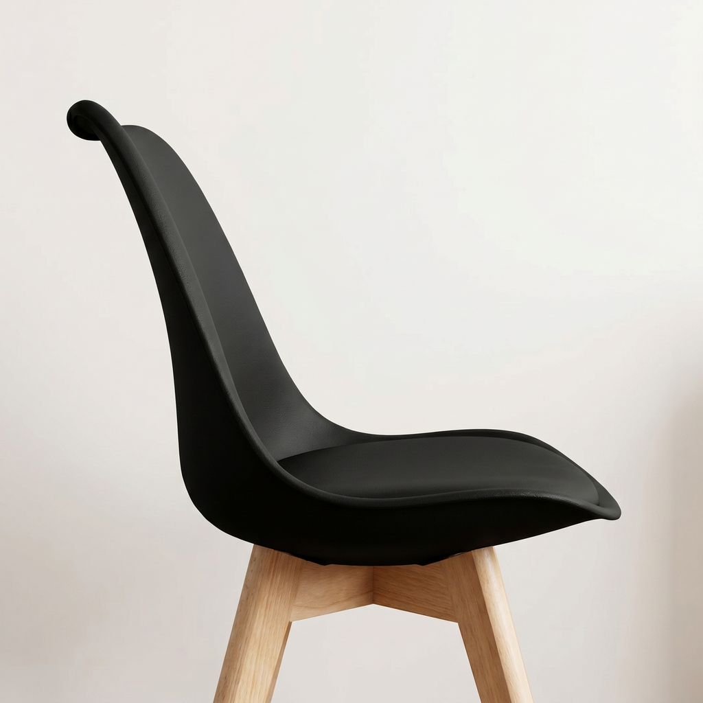 Krzesło loftowe skandi WOOD'n'BLACK czarne