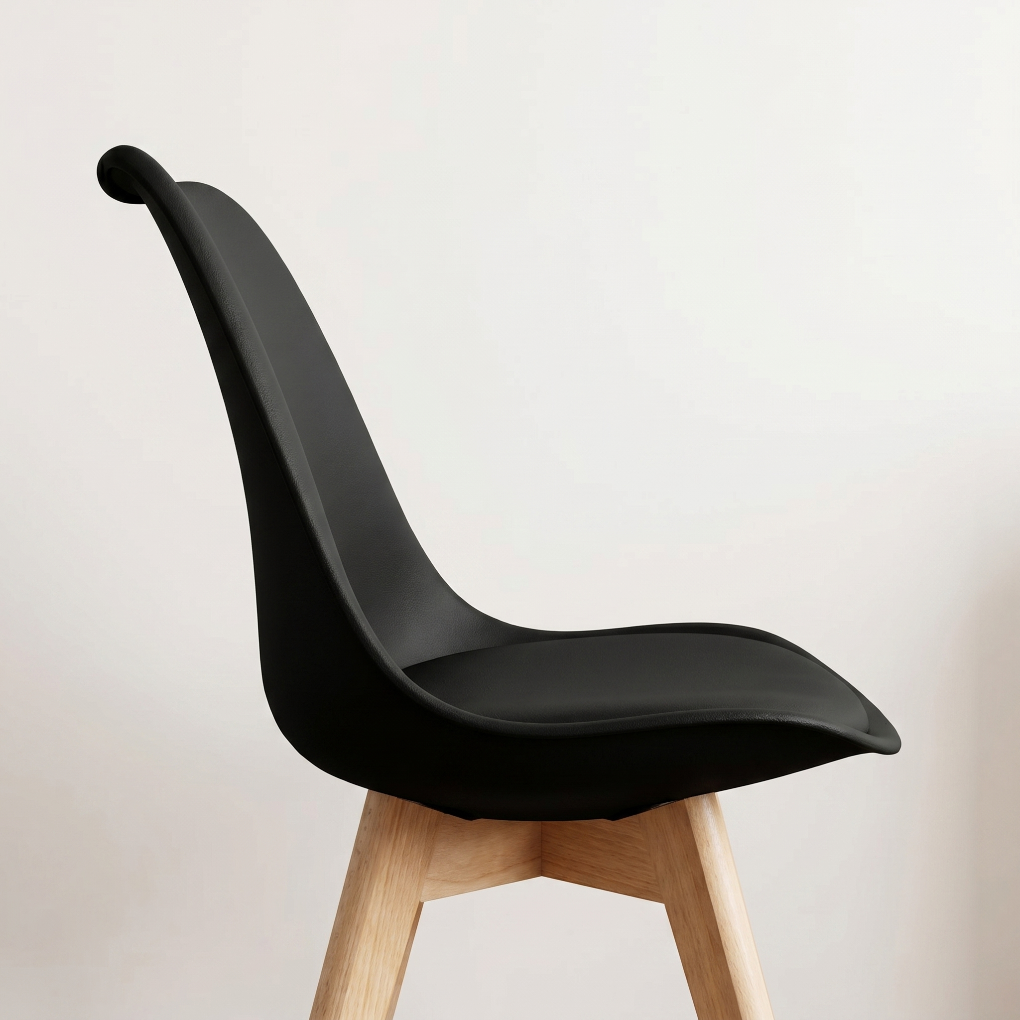 Krzesło loftowe skandi WOOD'n'BLACK czarne