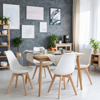 Krzesło loftowe skandi WOOD'n'WHITE białe