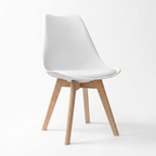 Krzesło loftowe skandi WOOD'n'WHITE białe