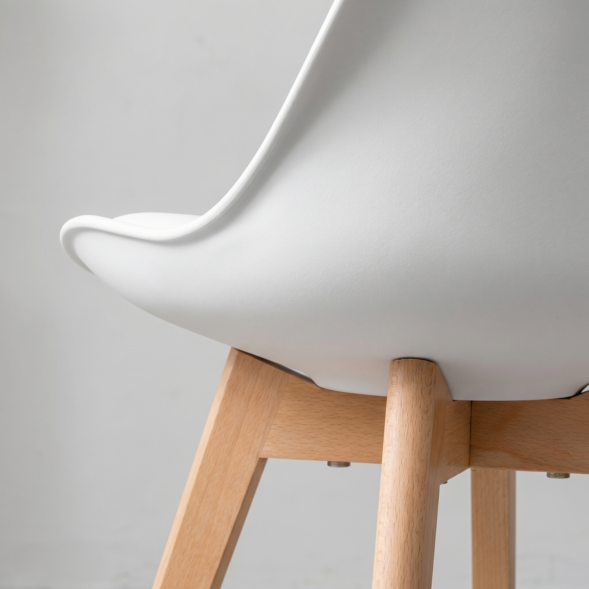 Krzesło loftowe skandi WOOD'n'WHITE białe