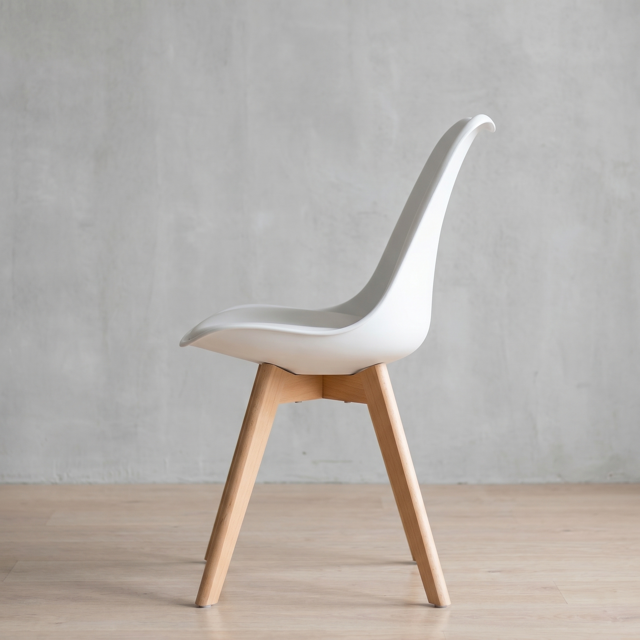 Krzesło loftowe skandi WOOD'n'WHITE białe