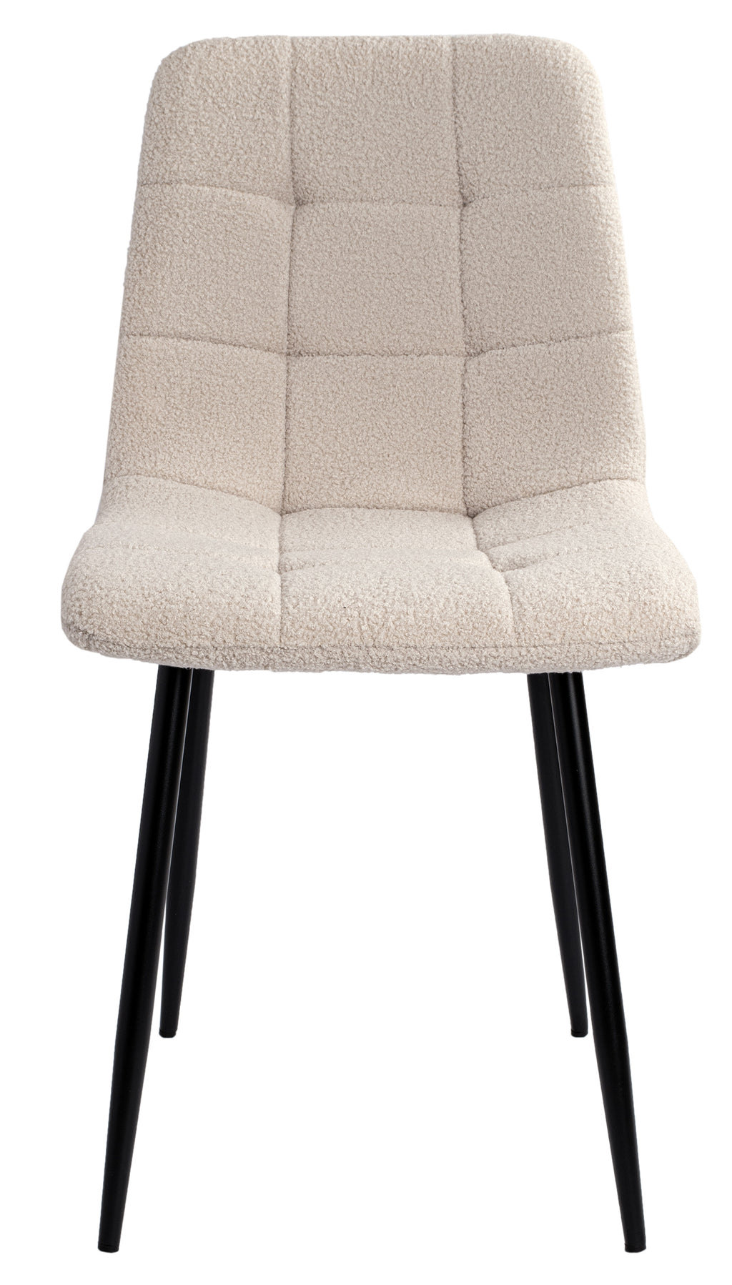 Krzesło boucle BEIGE BLACK TEDDY beżowe