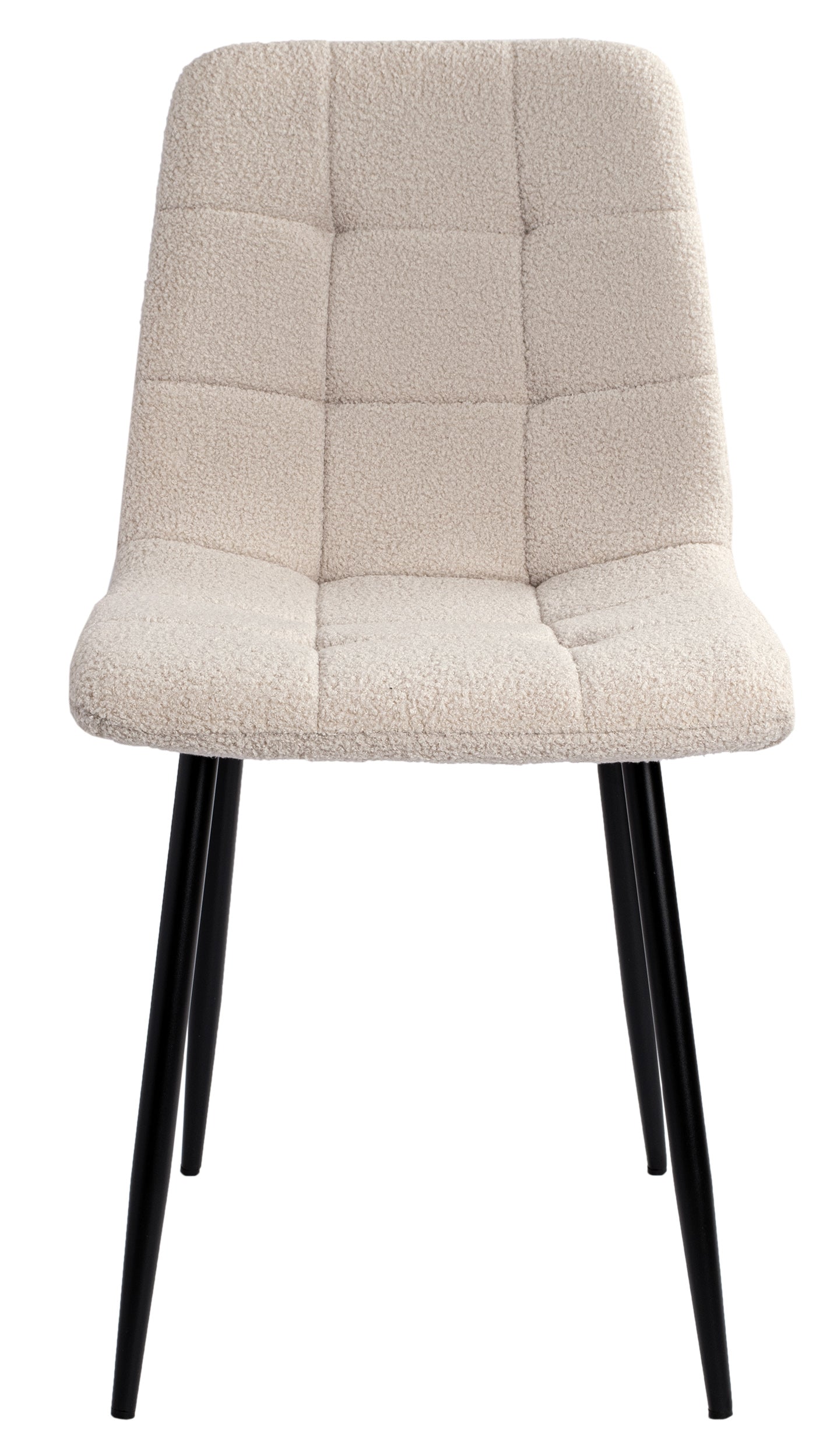 Krzesło boucle BEIGE BLACK TEDDY beżowe