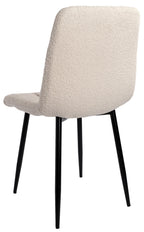 Krzesło boucle BEIGE BLACK TEDDY beżowe