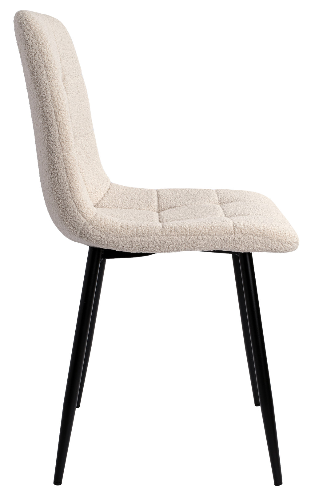 Krzesło boucle BEIGE BLACK TEDDY beżowe