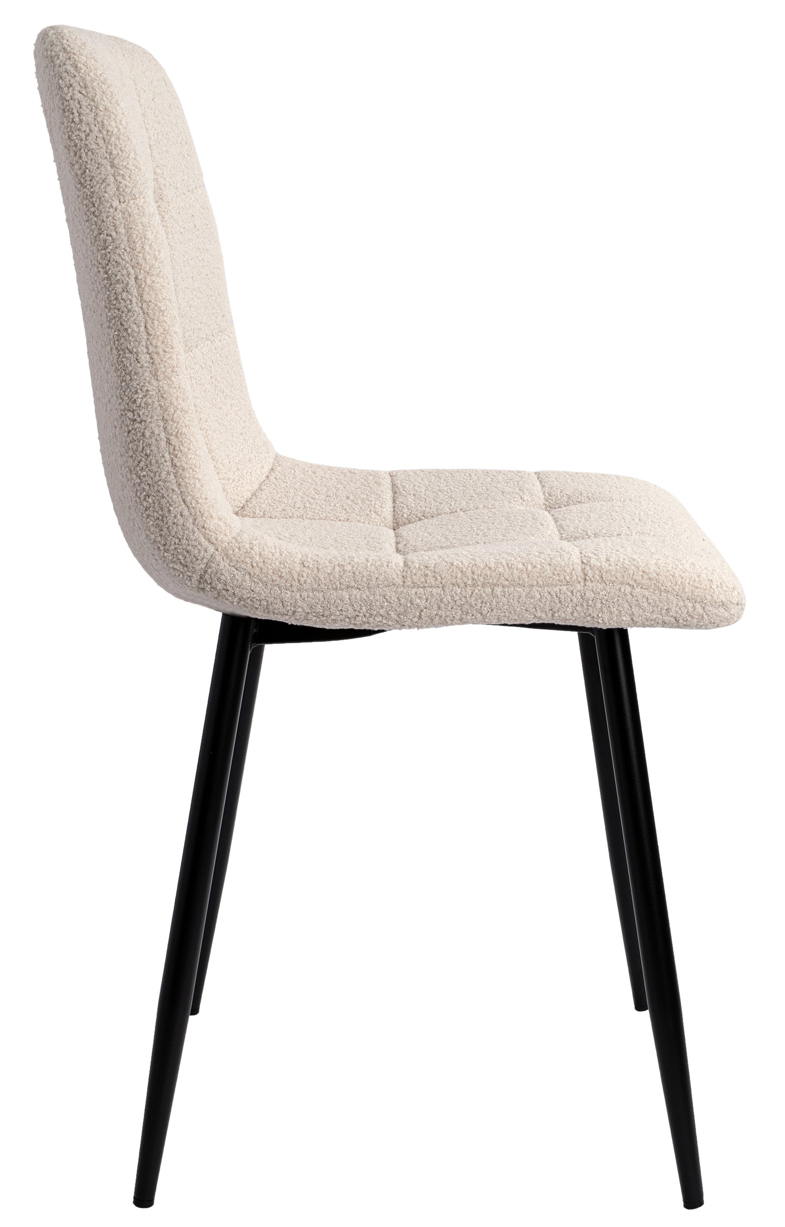 Krzesło boucle BEIGE BLACK TEDDY beżowe