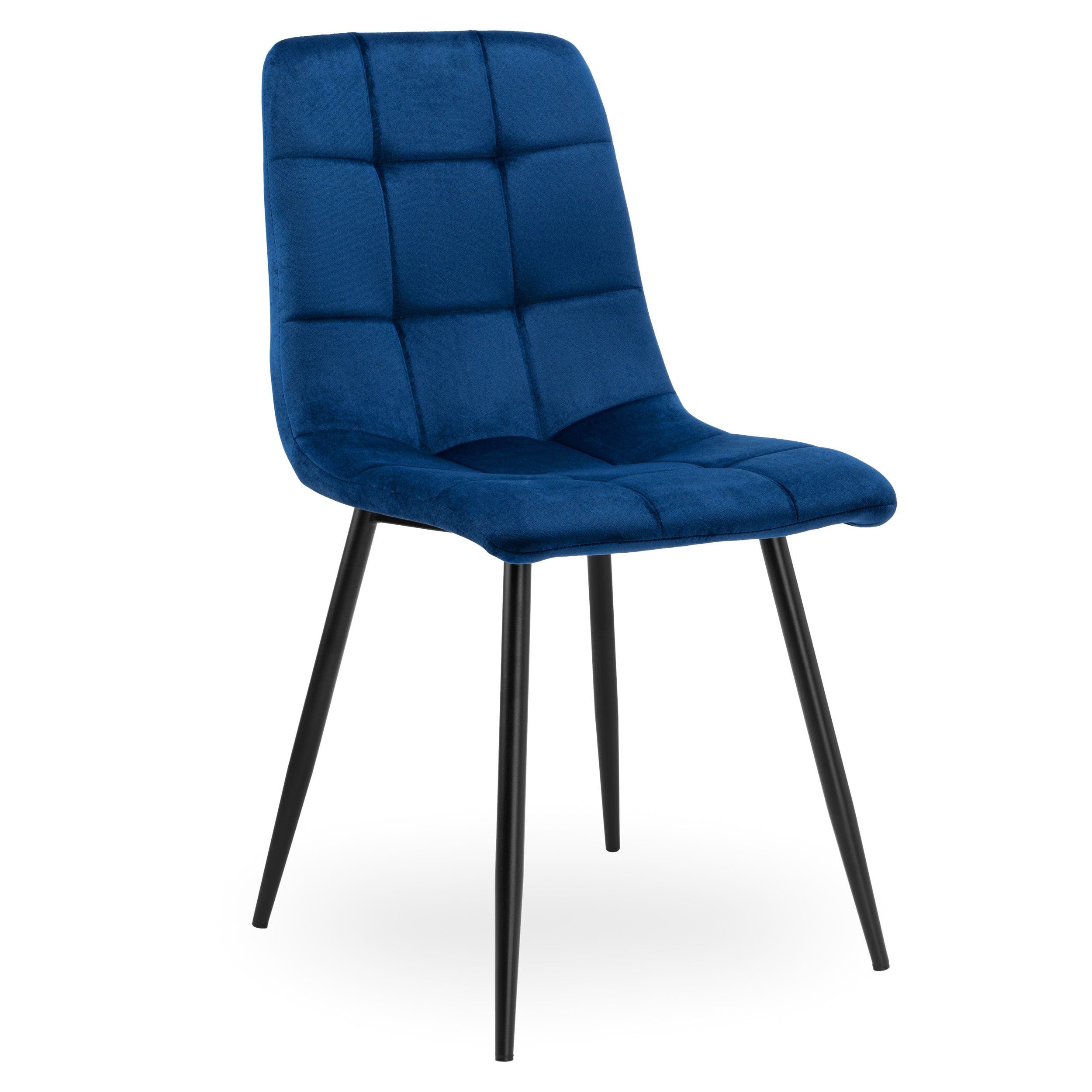 Krzesło welurowe NAVY BLACK VELVET granatowe