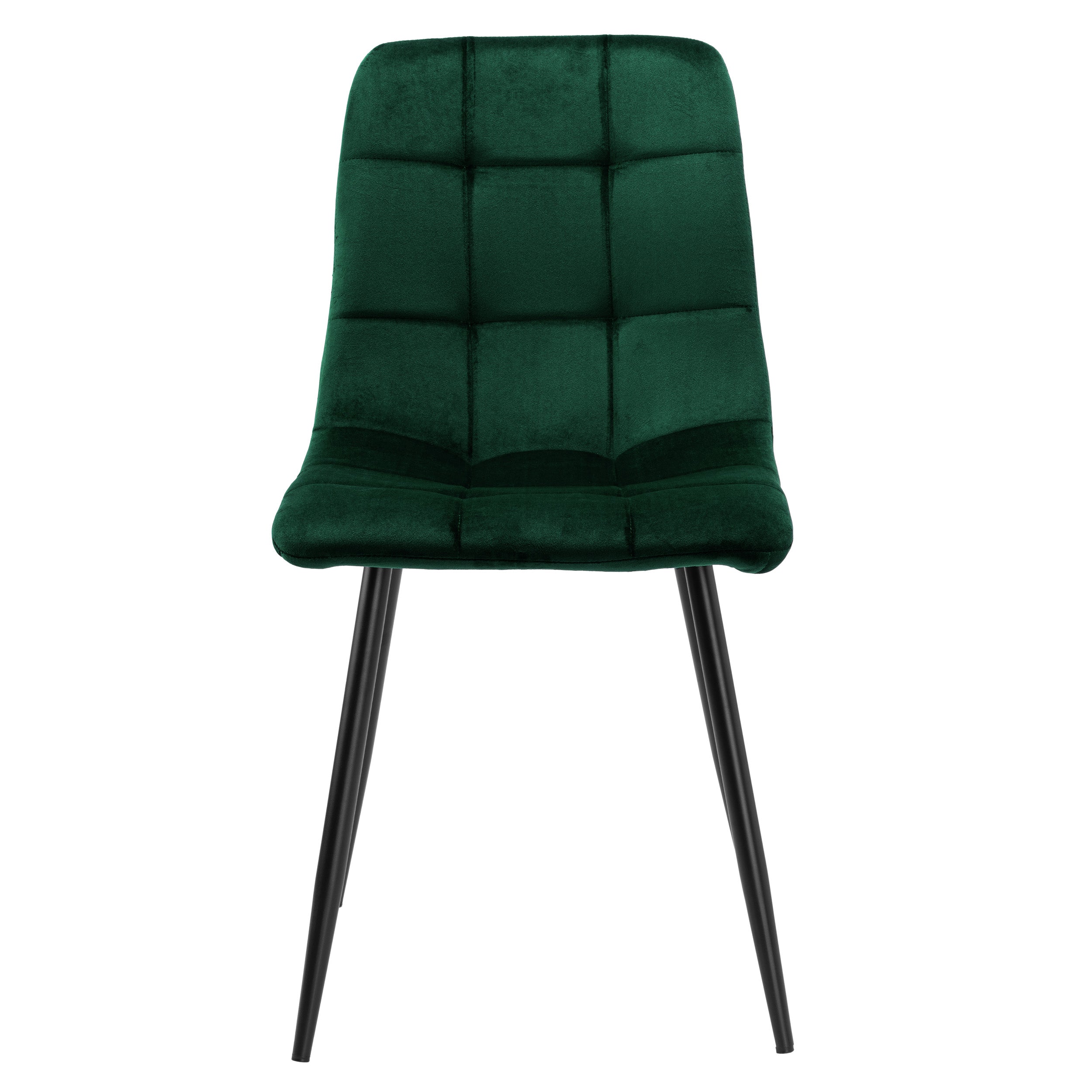 Krzesło welurowe GREEN BLACK VELVET ciemnozielone