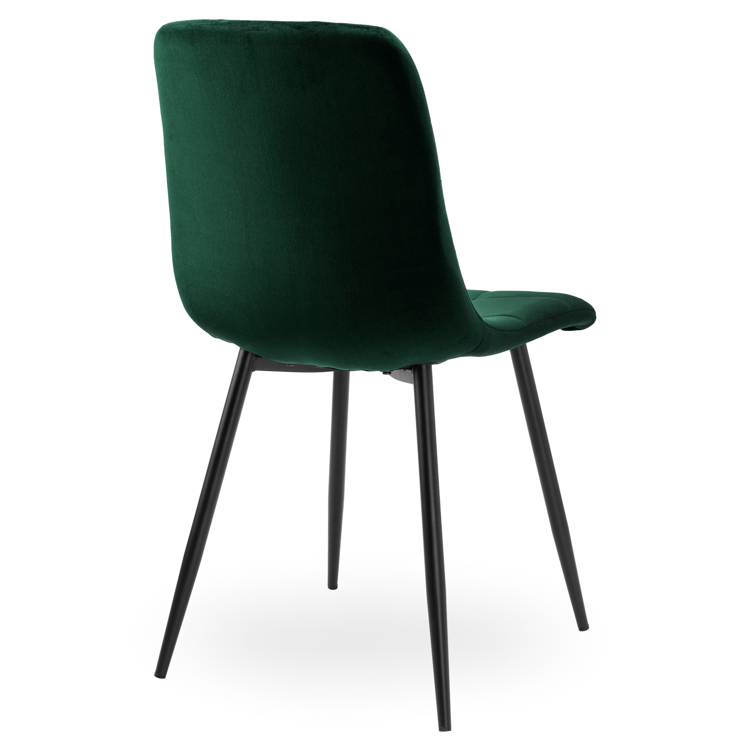 Krzesło welurowe GREEN BLACK VELVET ciemnozielone