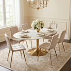 Krzesło welurowe BEIGE GOLD VELVET beżowe