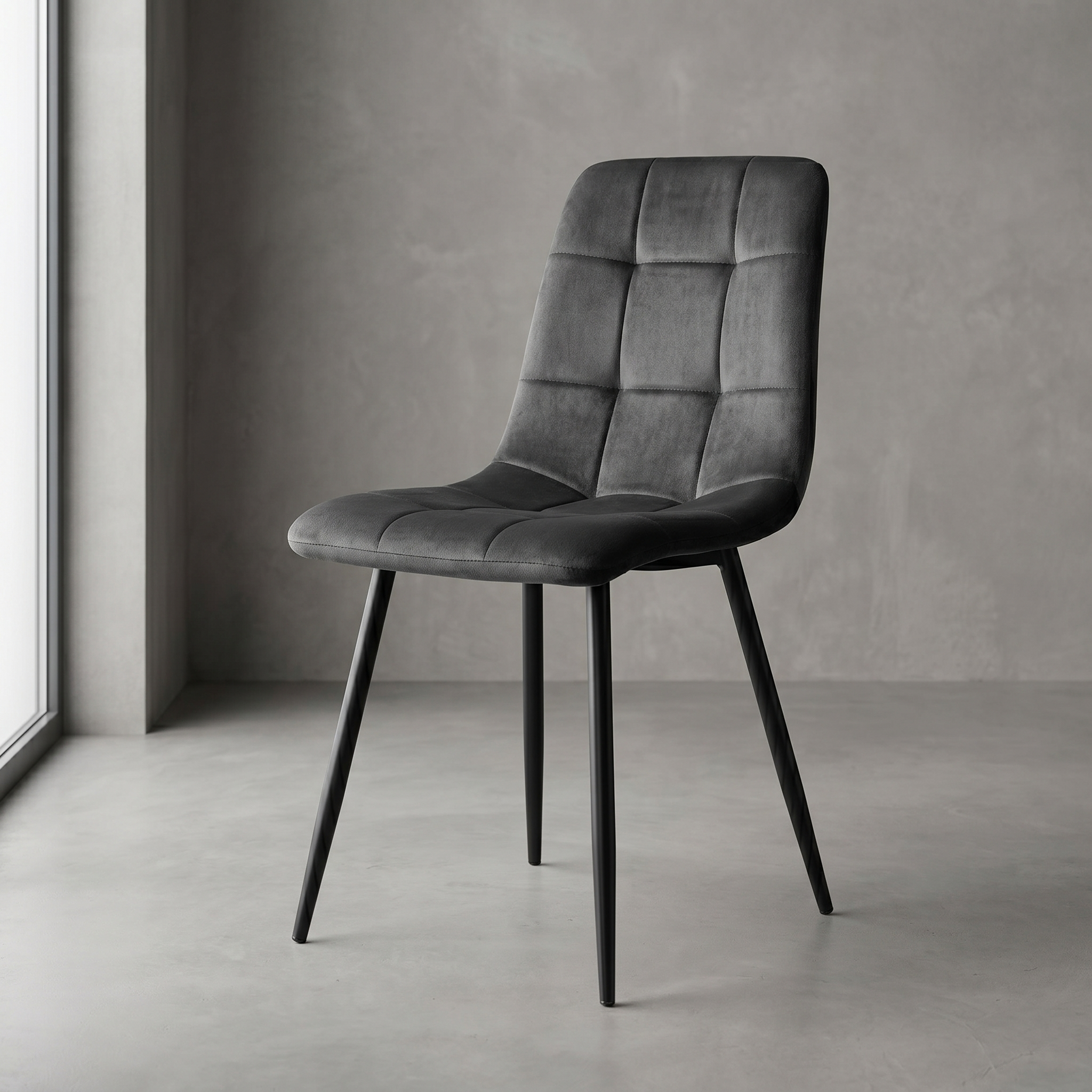 Krzesło welurowe GRAPHITE VELVET grafitowy