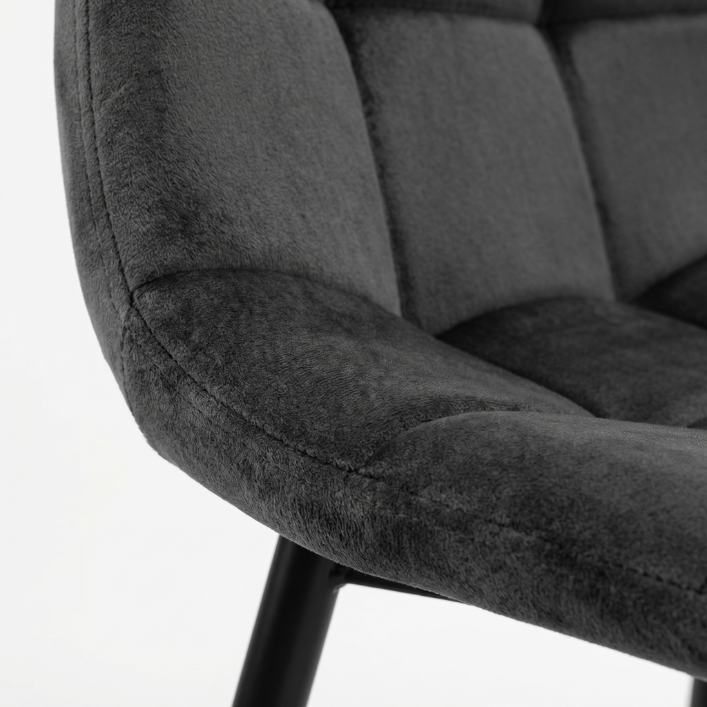 Krzesło welurowe GRAPHITE VELVET grafitowy