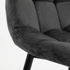 Krzesło welurowe GRAPHITE VELVET grafitowy