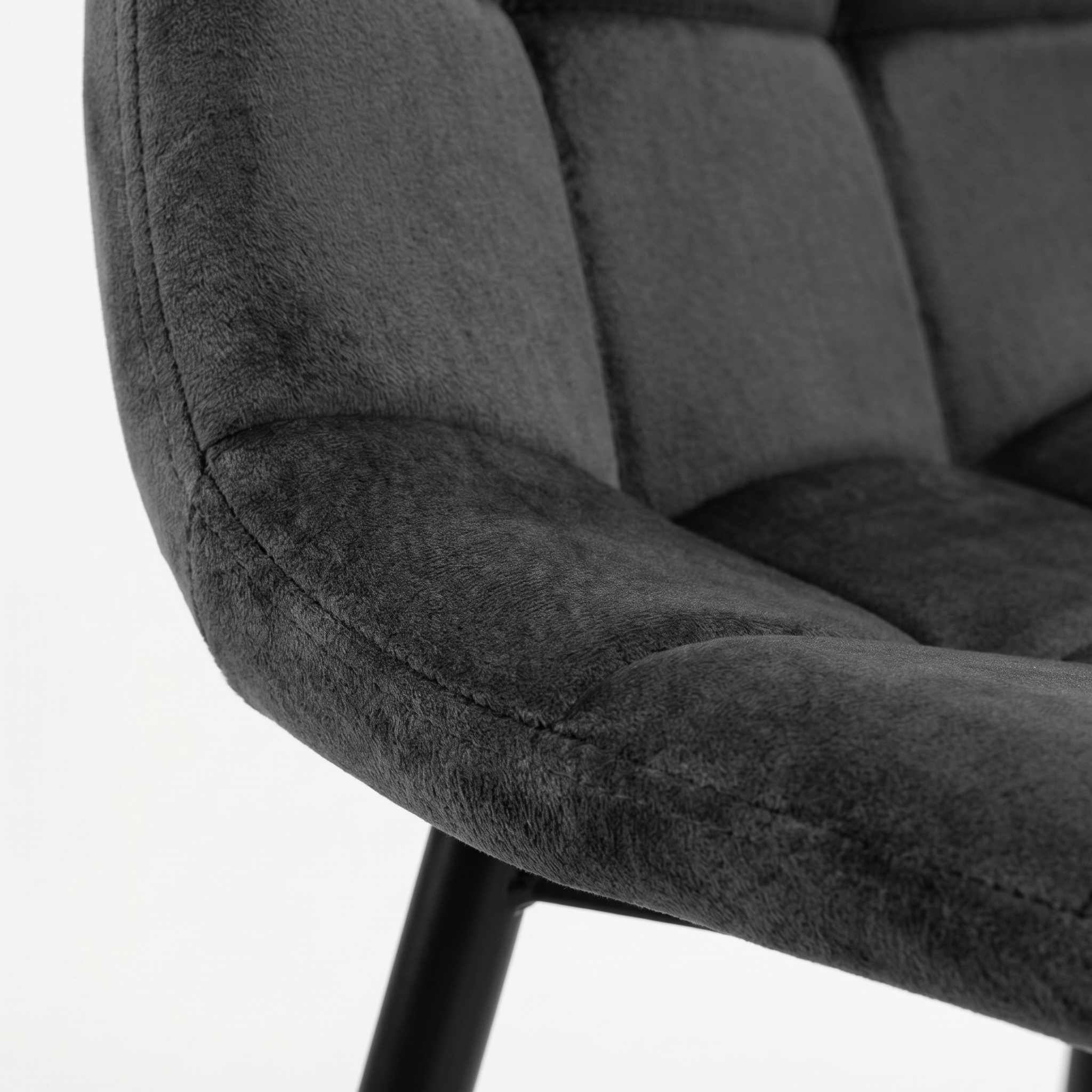 Krzesło welurowe GRAPHITE VELVET grafitowy