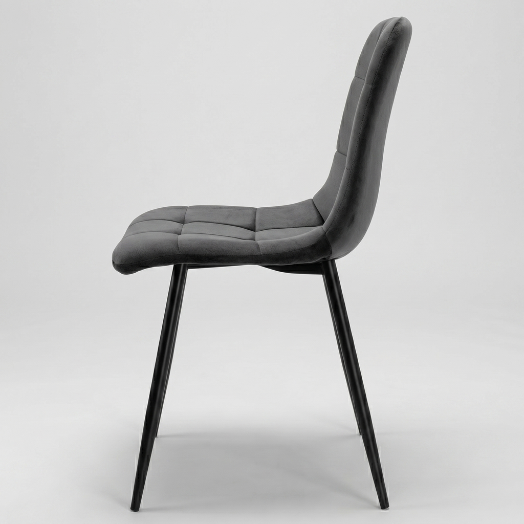 Krzesło welurowe GRAPHITE VELVET grafitowy